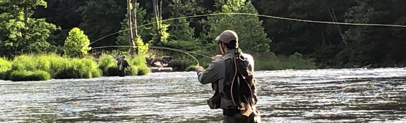 hand holding a trout